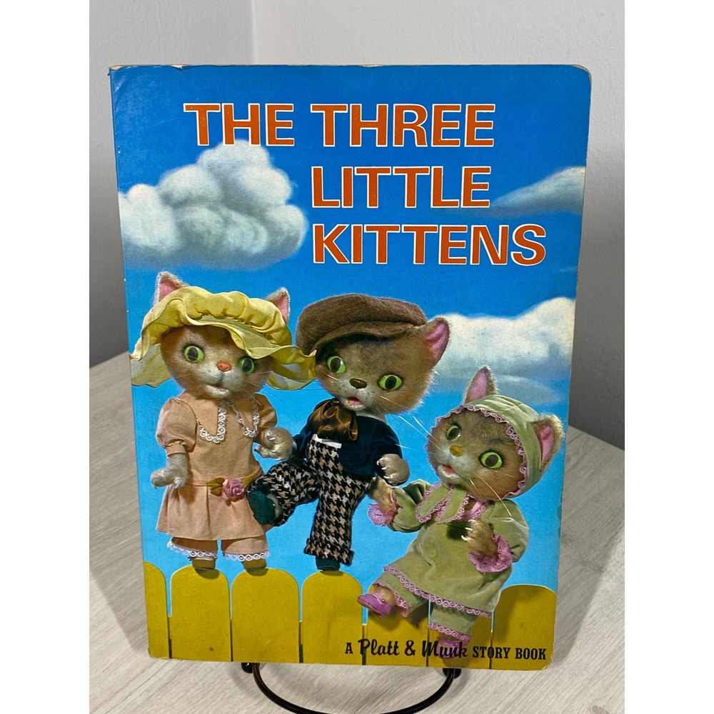 Vintage The Three Little Kittens Platt & Munk Story Book Questor 6173 Board Book